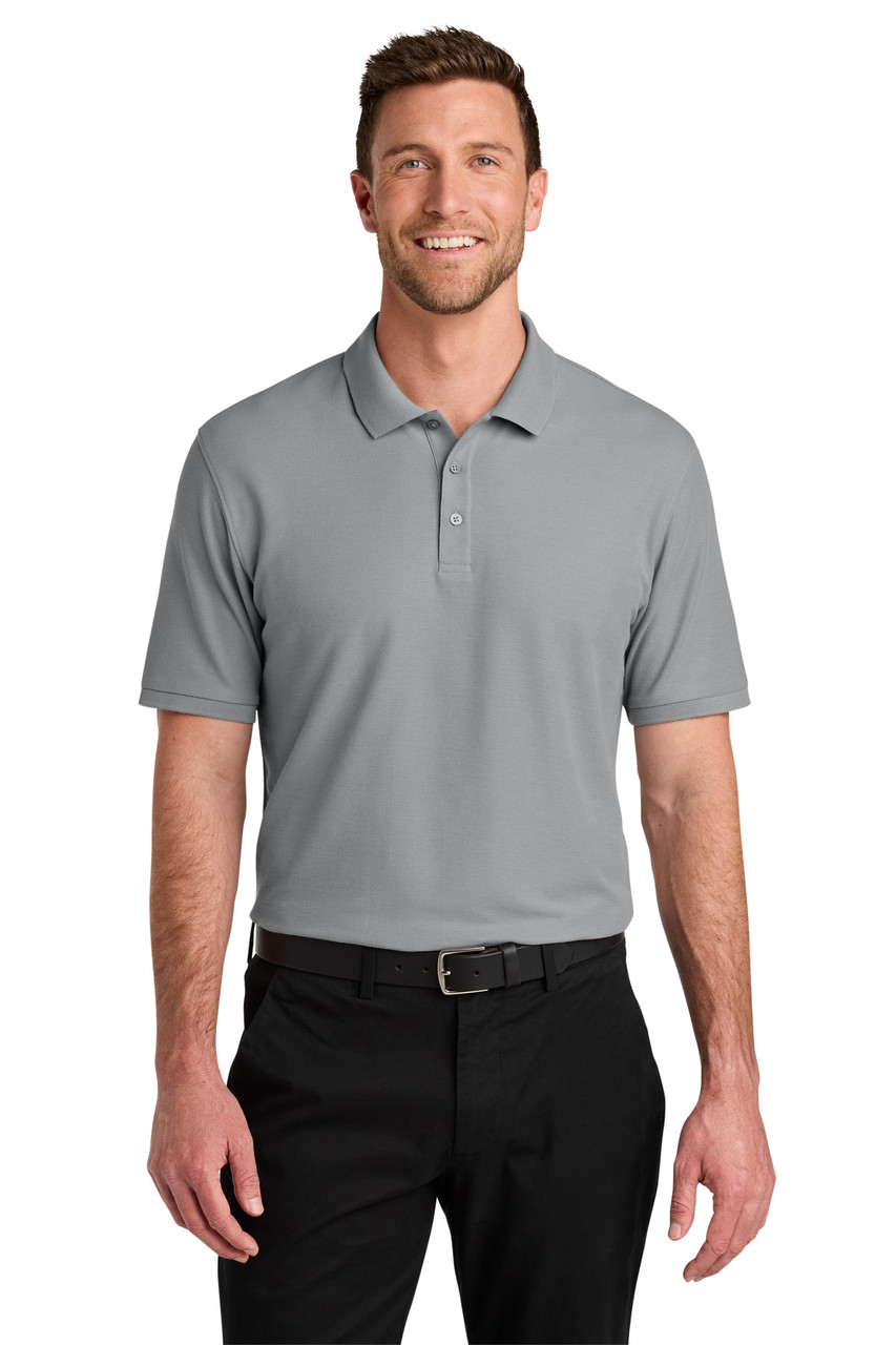 Port Authority® Tall Wearever Signature Pique Polo TLK200 Gusty Grey