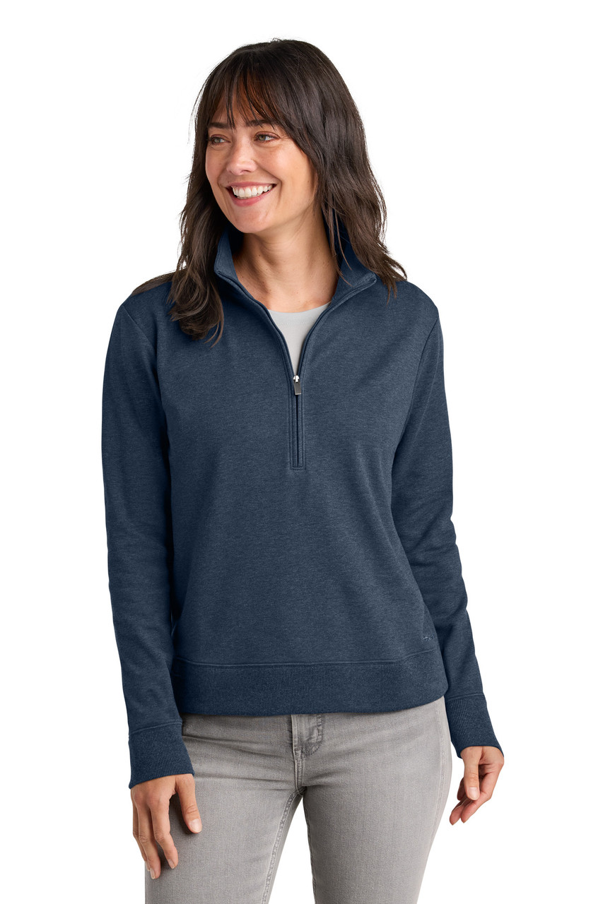 TravisMathew Women's Ocean Villa 1/4-Zip TMA41428 Blue Heather