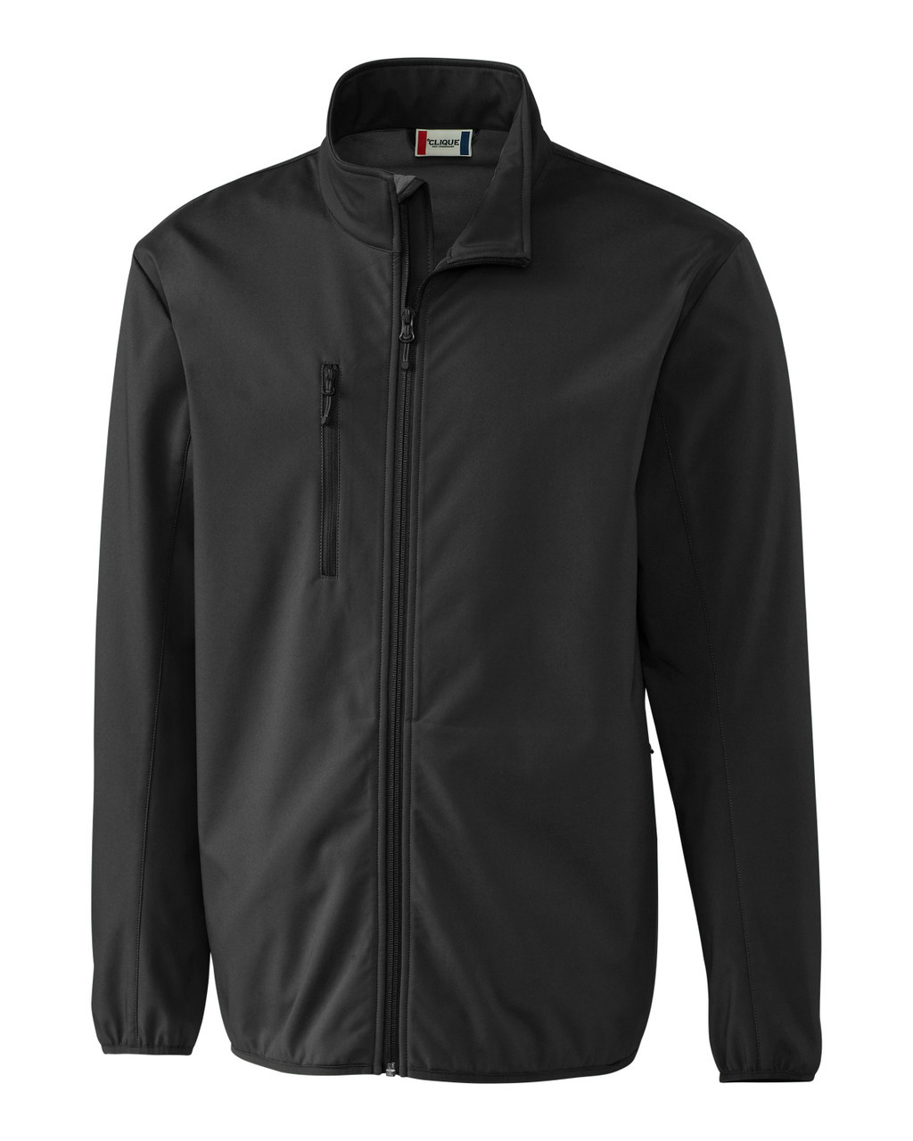 Clique Trail Eco Stretch Softshell Full Zip Mens Jacket MQO00065 Black