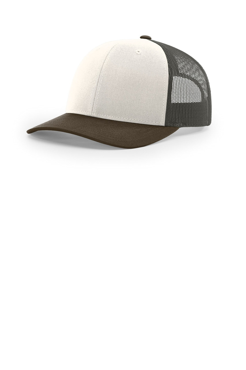 Richardson Trucker Cap 112 Cream/ Grey Brown/ Brown
