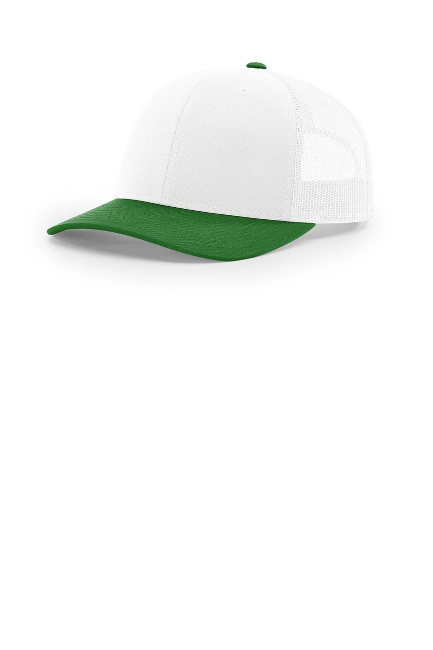 Richardson Trucker Cap 112 White/ White/ Kelly
