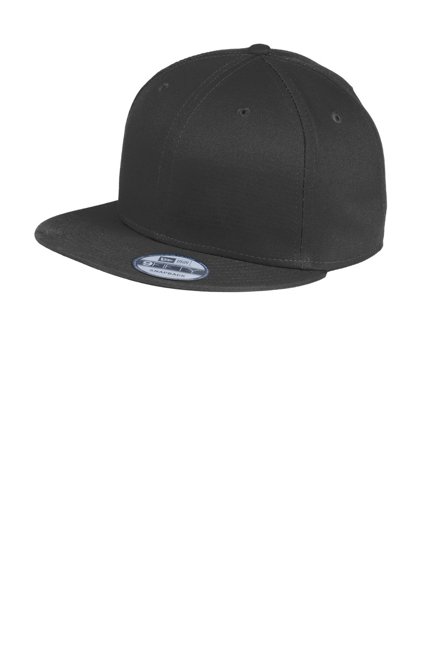 New Era® - Flat Bill Snapback Cap. NE400 Black