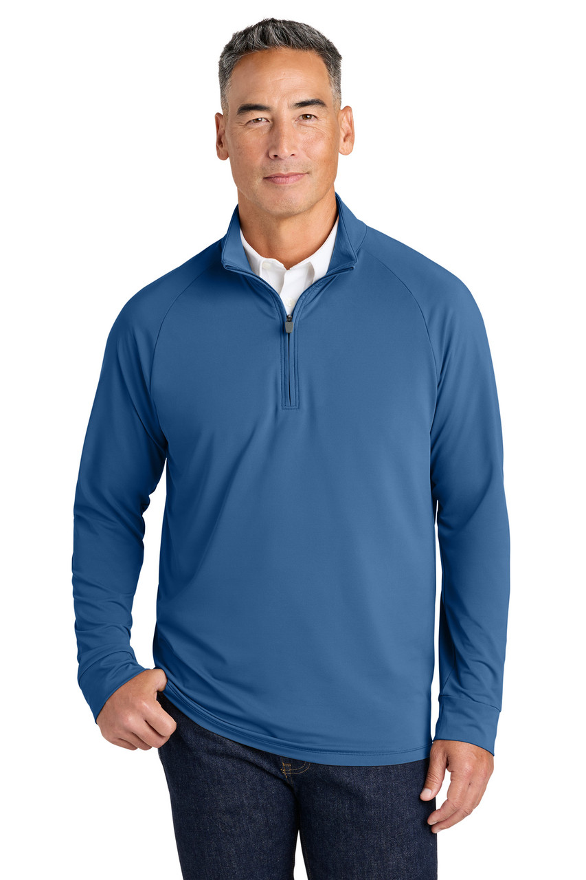 Brooks Brothers® Luxe Performance 1/4-Zip BB18214 Charter Blue