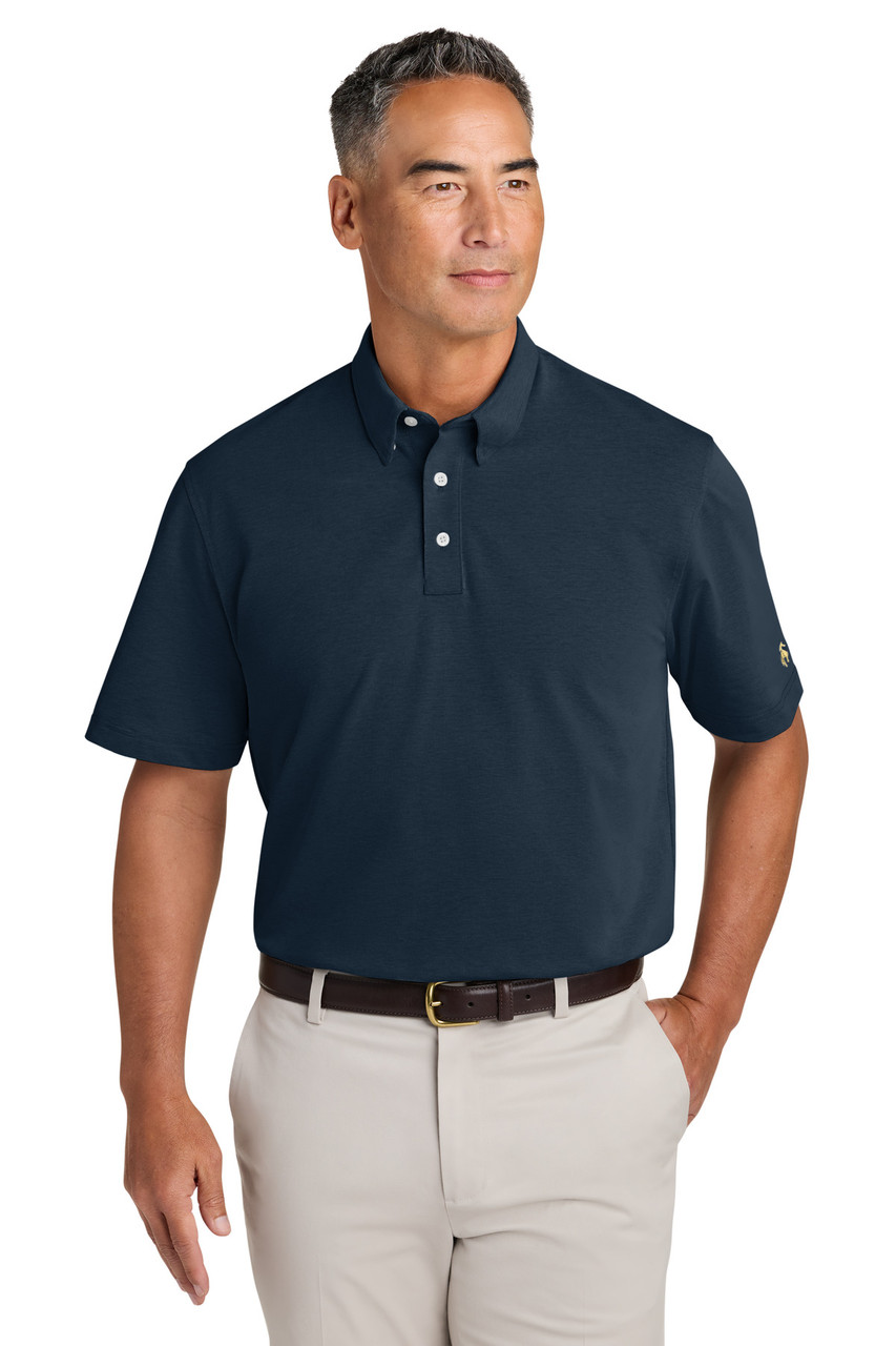 Brooks Brothers® Pinpoint Pique Dress Polo BB18222 Navy Blazer
