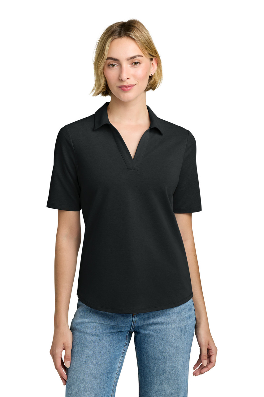 Brooks Brothers® Women's Pinpoint Pique Polo BB18223 Deep Black