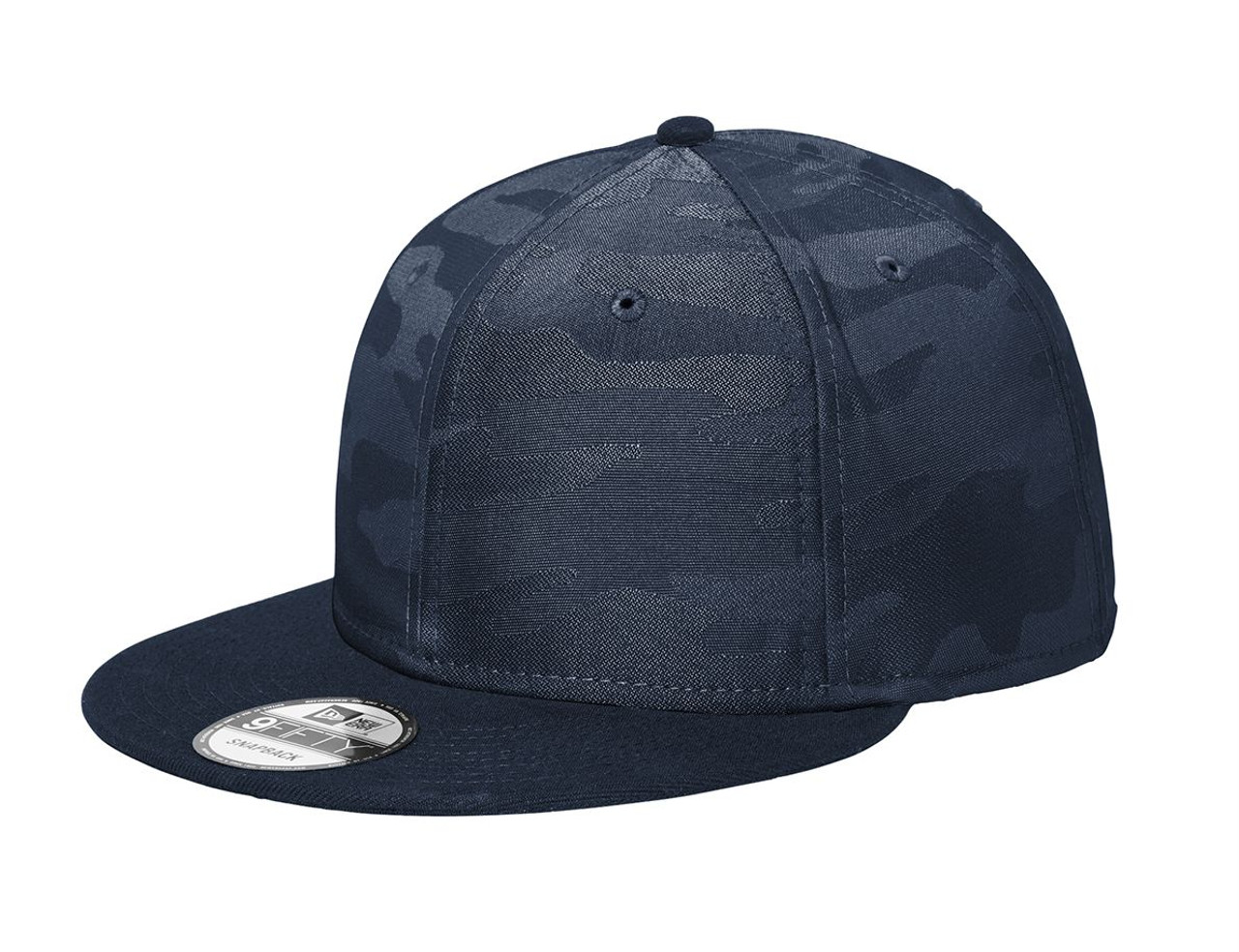 New Era ® Camo Flat Bill Snapback Cap NE407 Deep Navy/ Deep Navy Camo