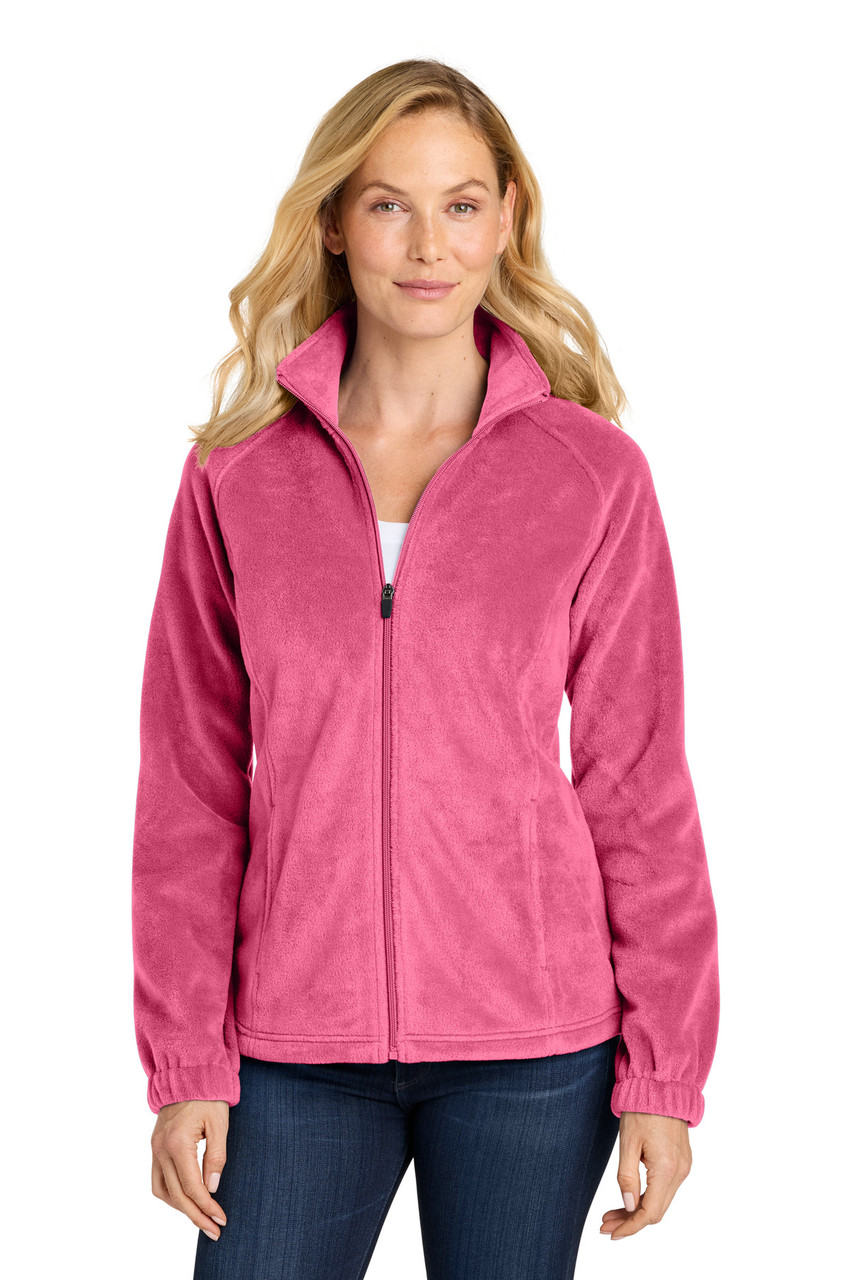 Port Authority® Women's Plush Fleece Full-Zip Jacket L190 Awareness Pink