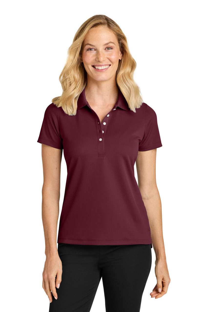 Port Authority® Women's Dry Zone® Stain-Release Grid Polo LK845 Club Burgundy