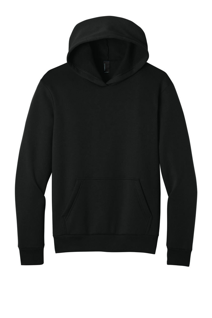 Port & Co™ Easy Fleece Pullover Hooded Sweatshirt PC68H Jet Black