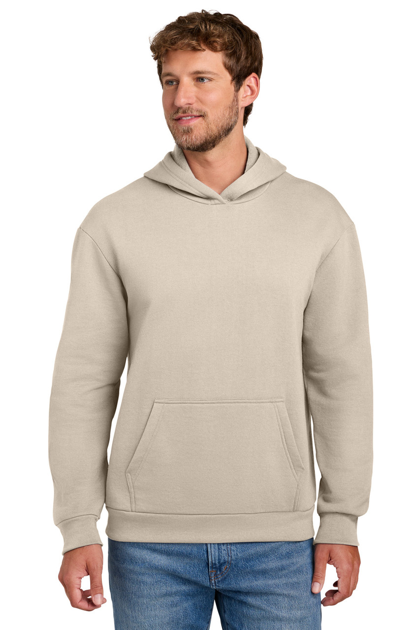 Port & Co™ Easy Fleece Pullover Hooded Sweatshirt PC68H Light Sand