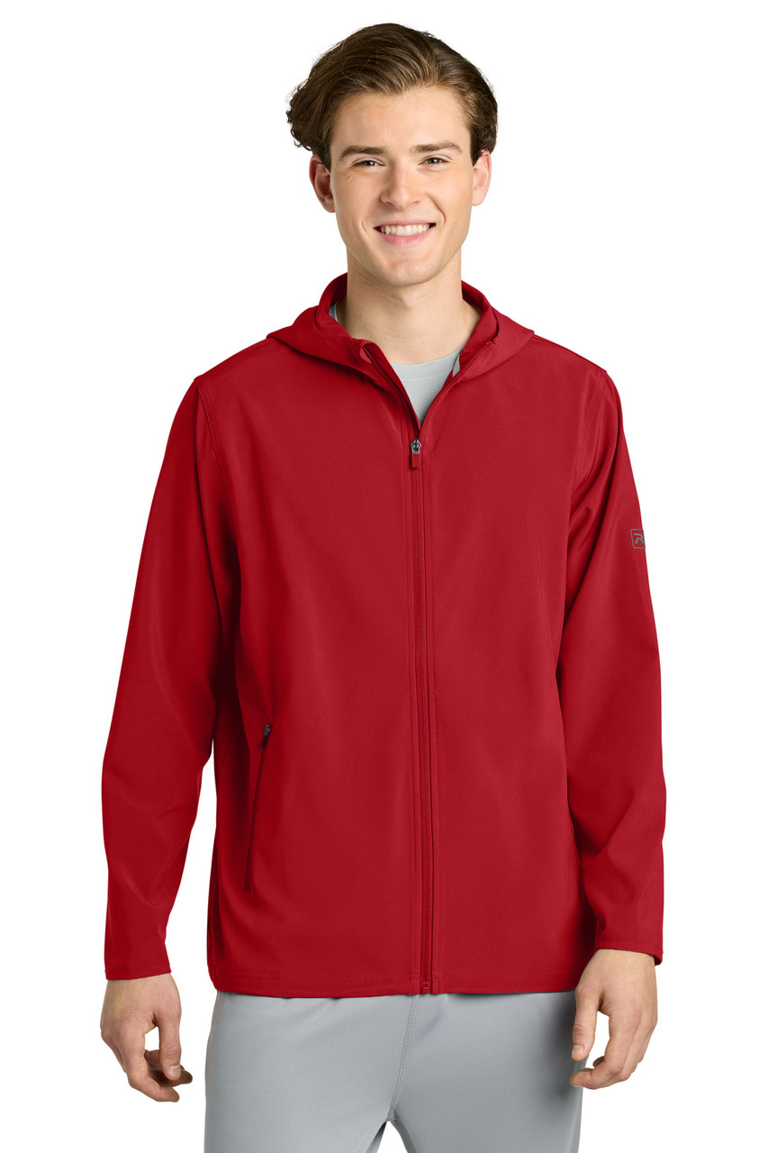 Richardson Barrage Hooded Wind Jacket RA7400FZH Red