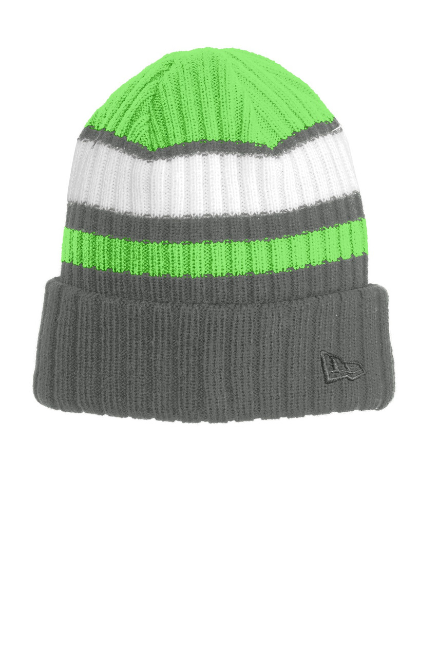 New Era® Ribbed Tailgate Beanie. NE903 Cyber Green/ Graphite