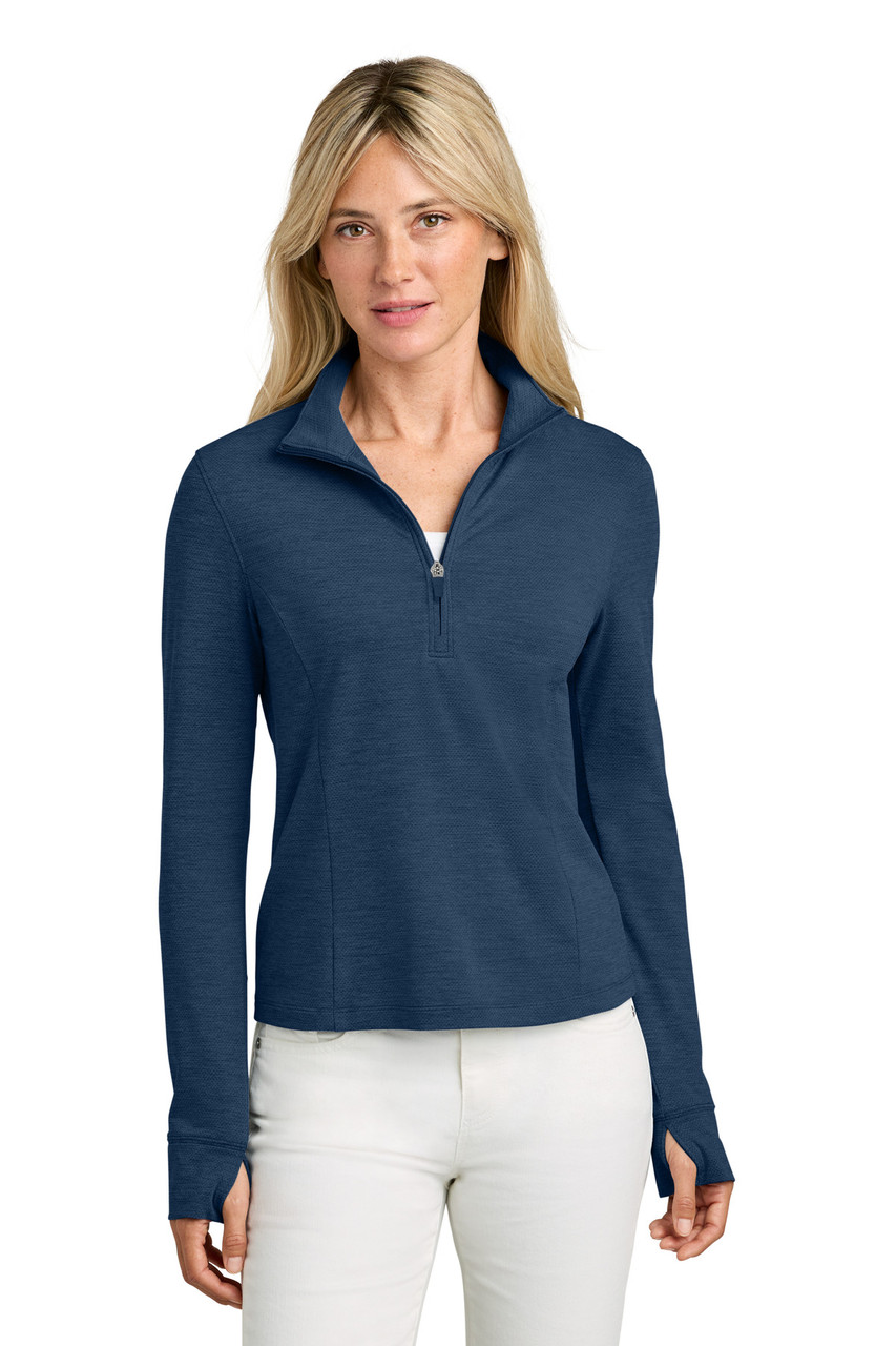 TravisMathew Women's Onward 1/2-Zip TMA42778 Navy Heather