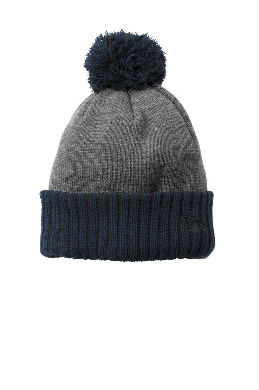 New Era ® Colorblock Cuffed Beanie. NE904 Navy/ Heather Grey