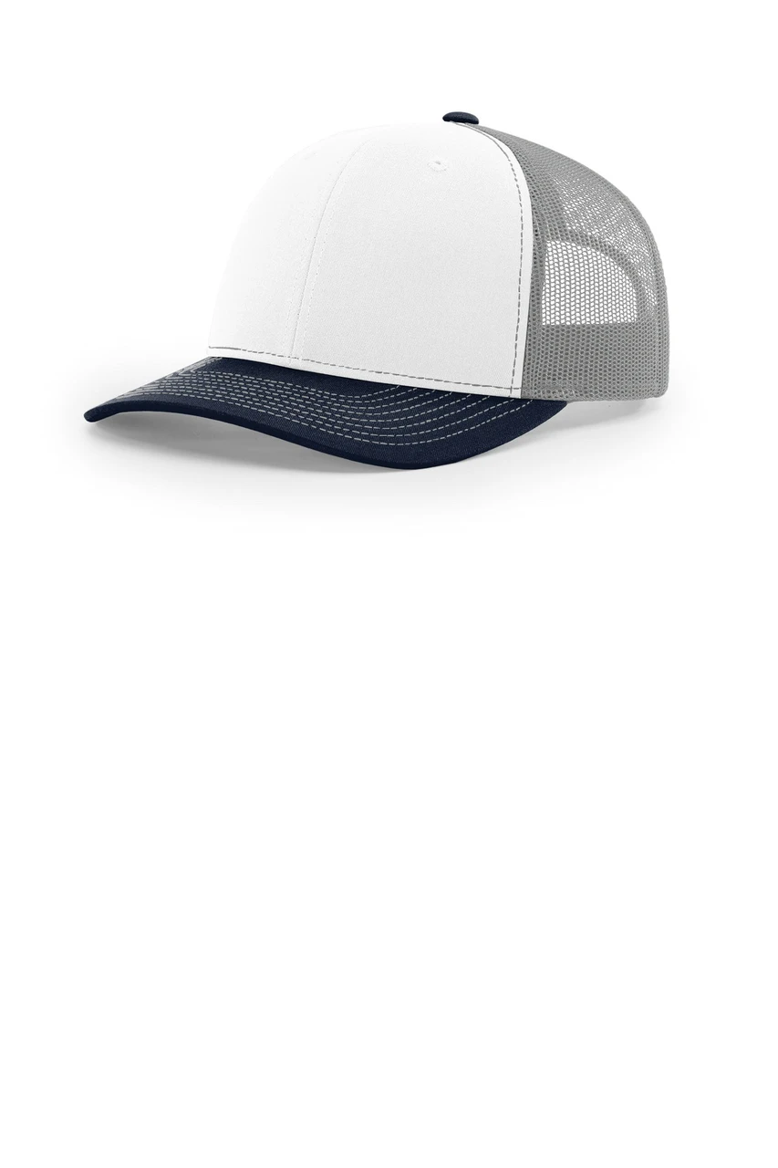 Richardson Trucker Cap 112 White/ Aluminum/ Navy