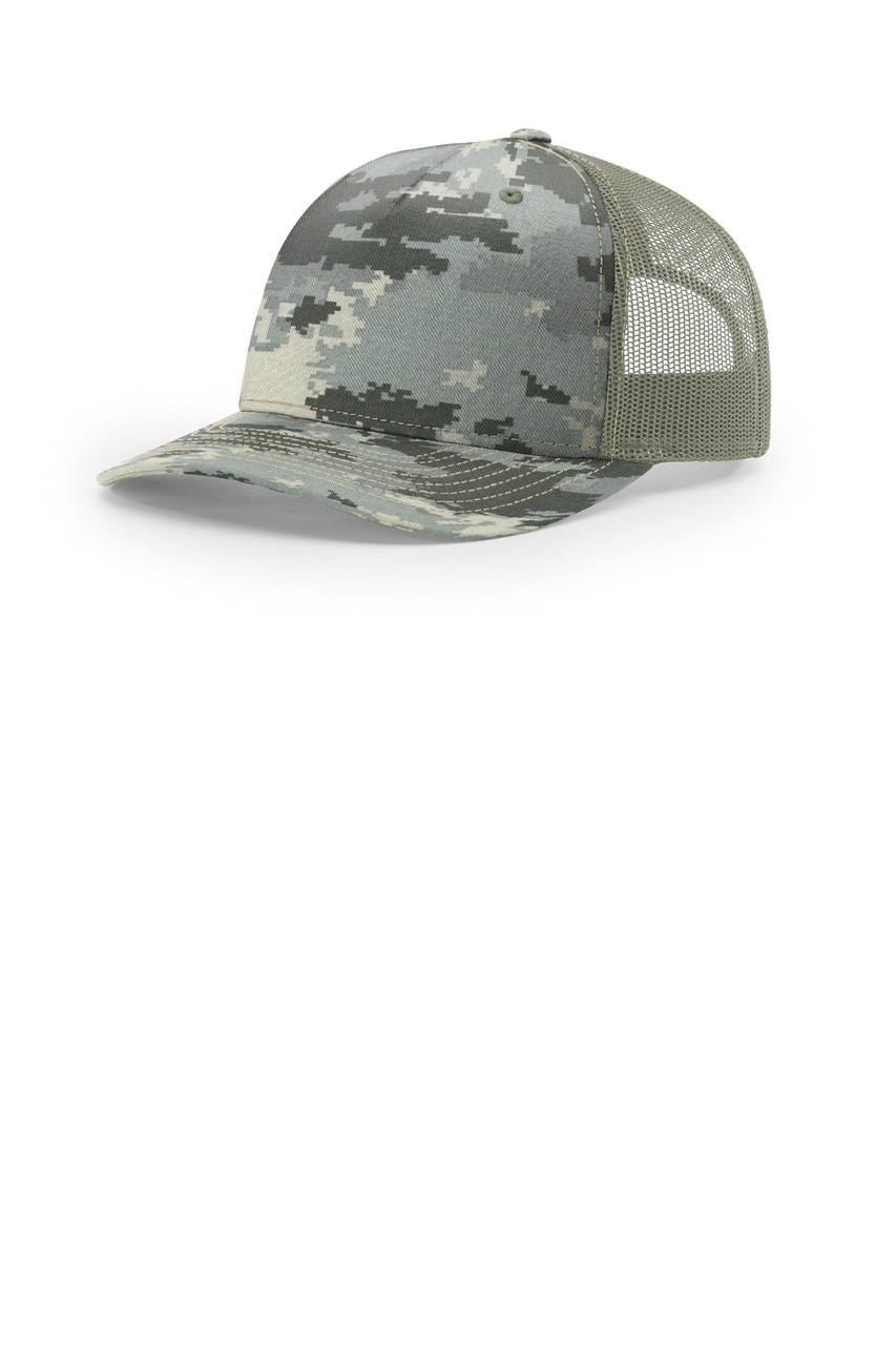 Richardson Printed Five-Panel Trucker 112PFP Digital Camo/ Light Green