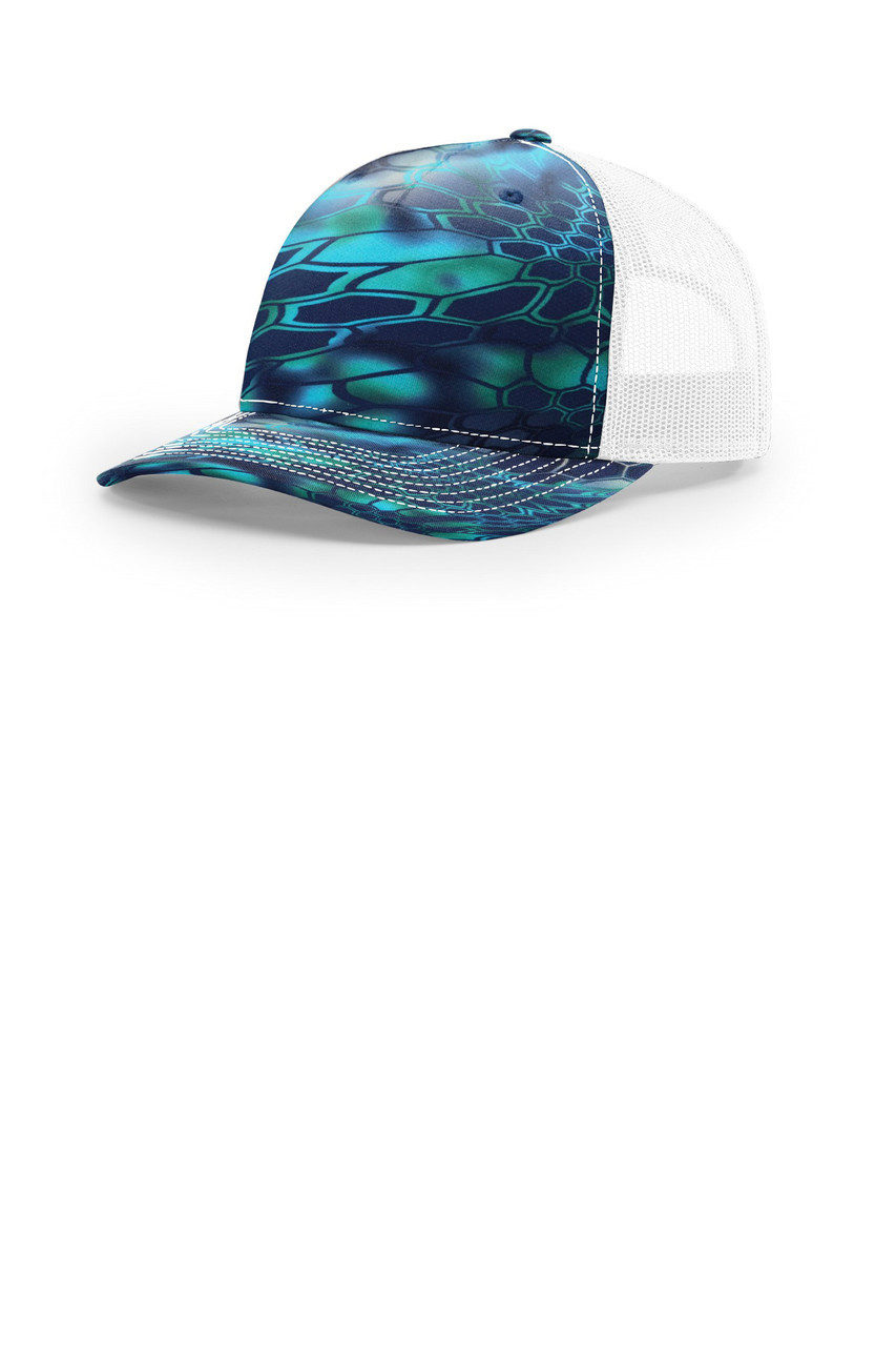 Richardson Printed Five-Panel Trucker 112PFP Kryptek Pontus/ White
