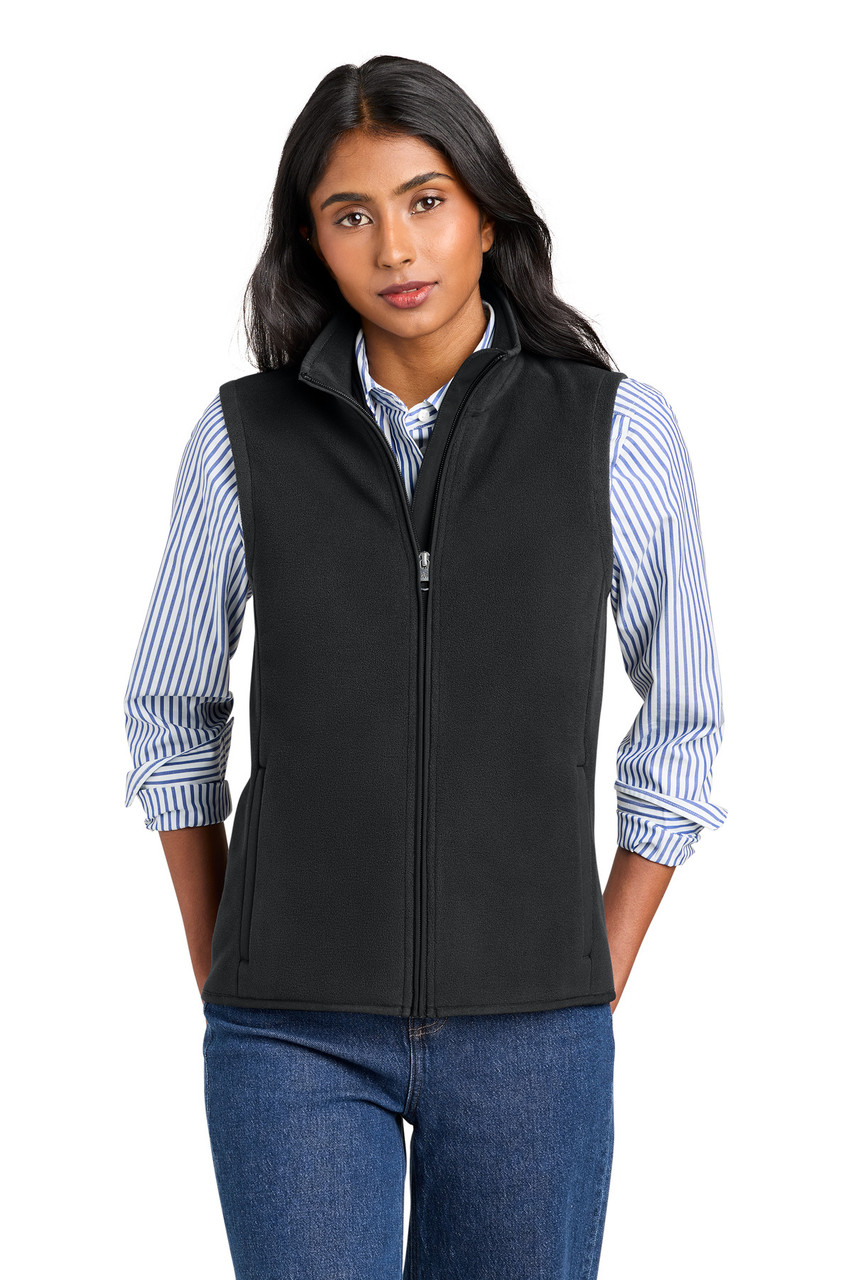 Brooks Brothers® Women's Fleece Vest BB18615 Deep Black