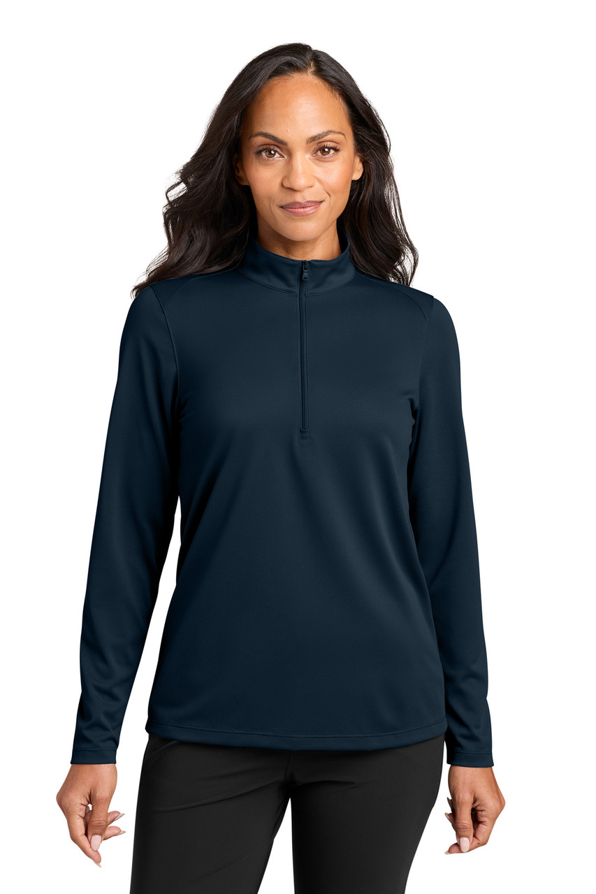 Port Authority® Women's Wearever Performance Pique 1/4-Zip LK241 River Blue Navy