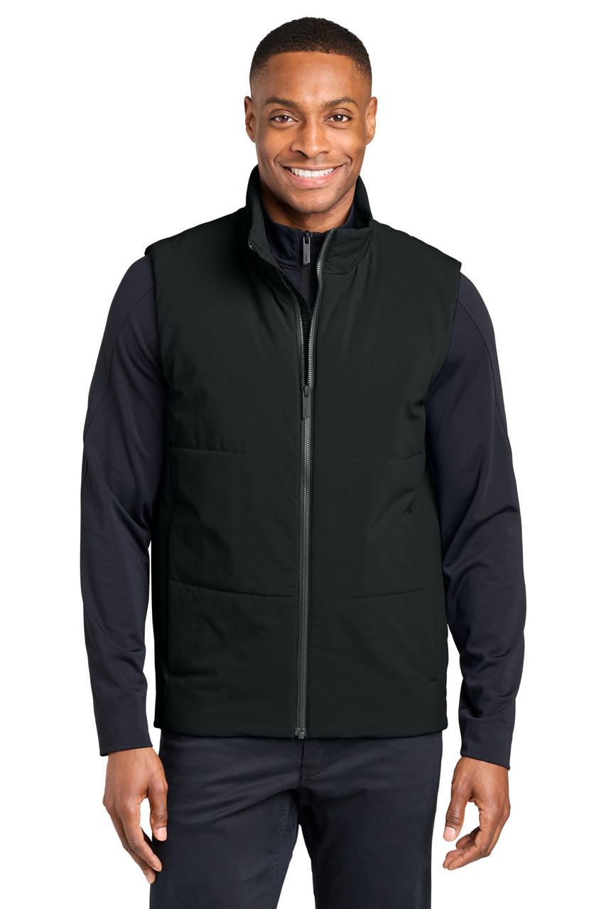 MiiR® Sashiko Stretch Puffy Vest MRA442 Pitch Black