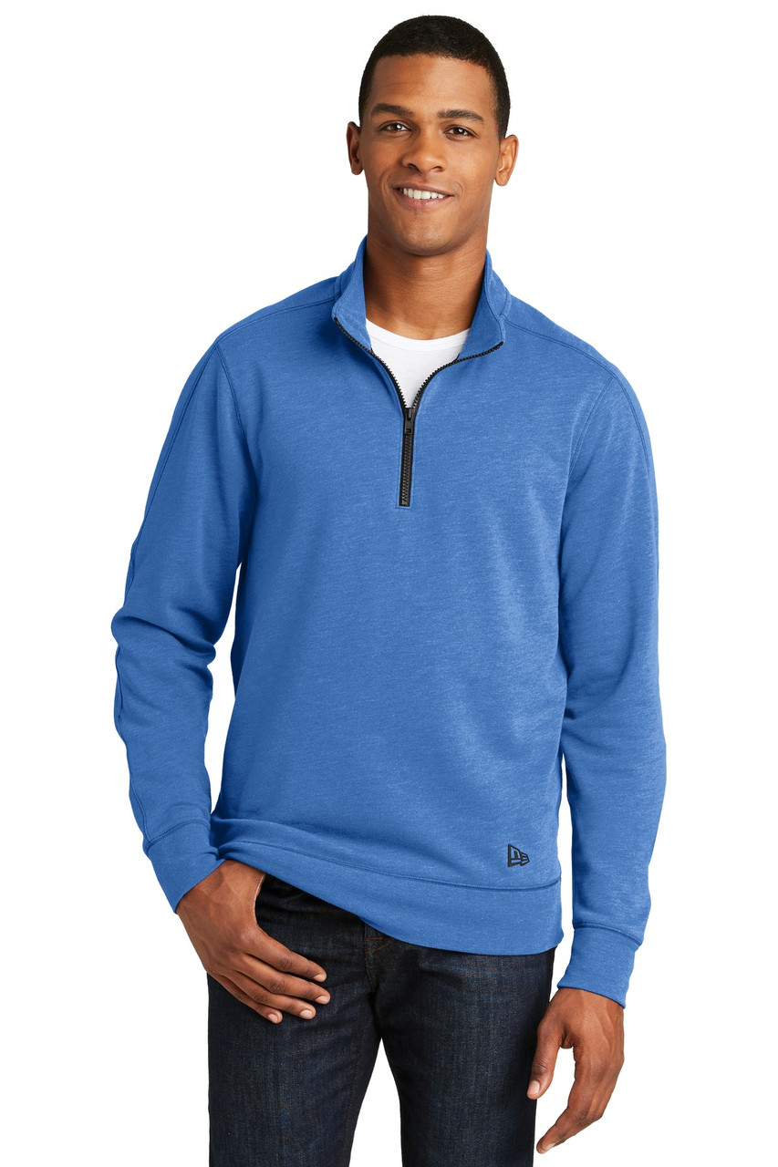 New Era ® Tri-Blend Fleece 1/4-Zip Pullover. NEA512 Royal Heather
