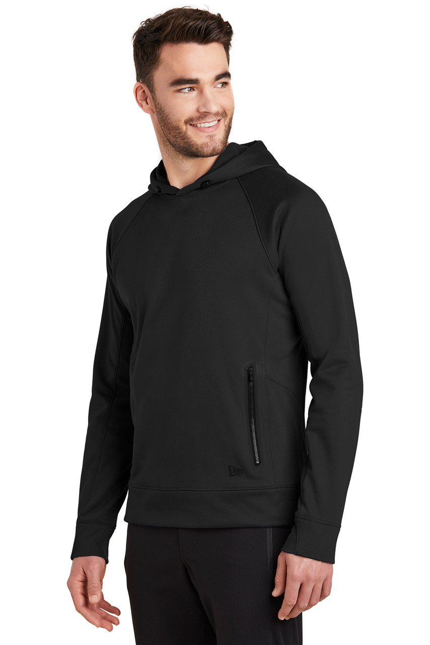 New Era ® Venue Fleece Pullover Hoodie. NEA520 Black Alt