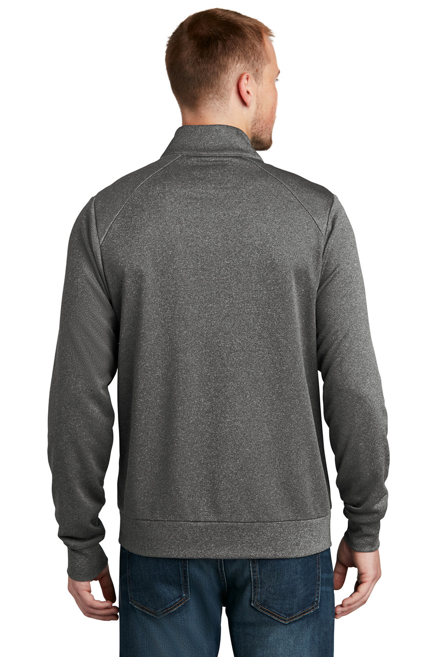 New Era ® Performance Terry Full-Zip NEA530 Graphite Heather Back