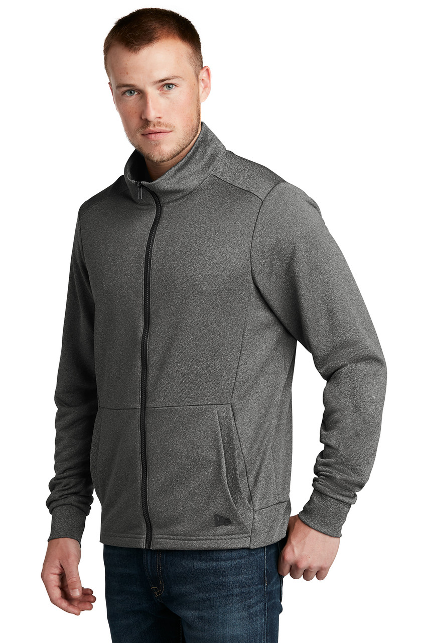 New Era ® Performance Terry Full-Zip NEA530 Graphite Heather Alt