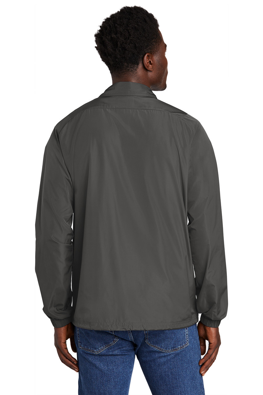 New Era ® Coach's Jacket NEA601 Graphite  Back