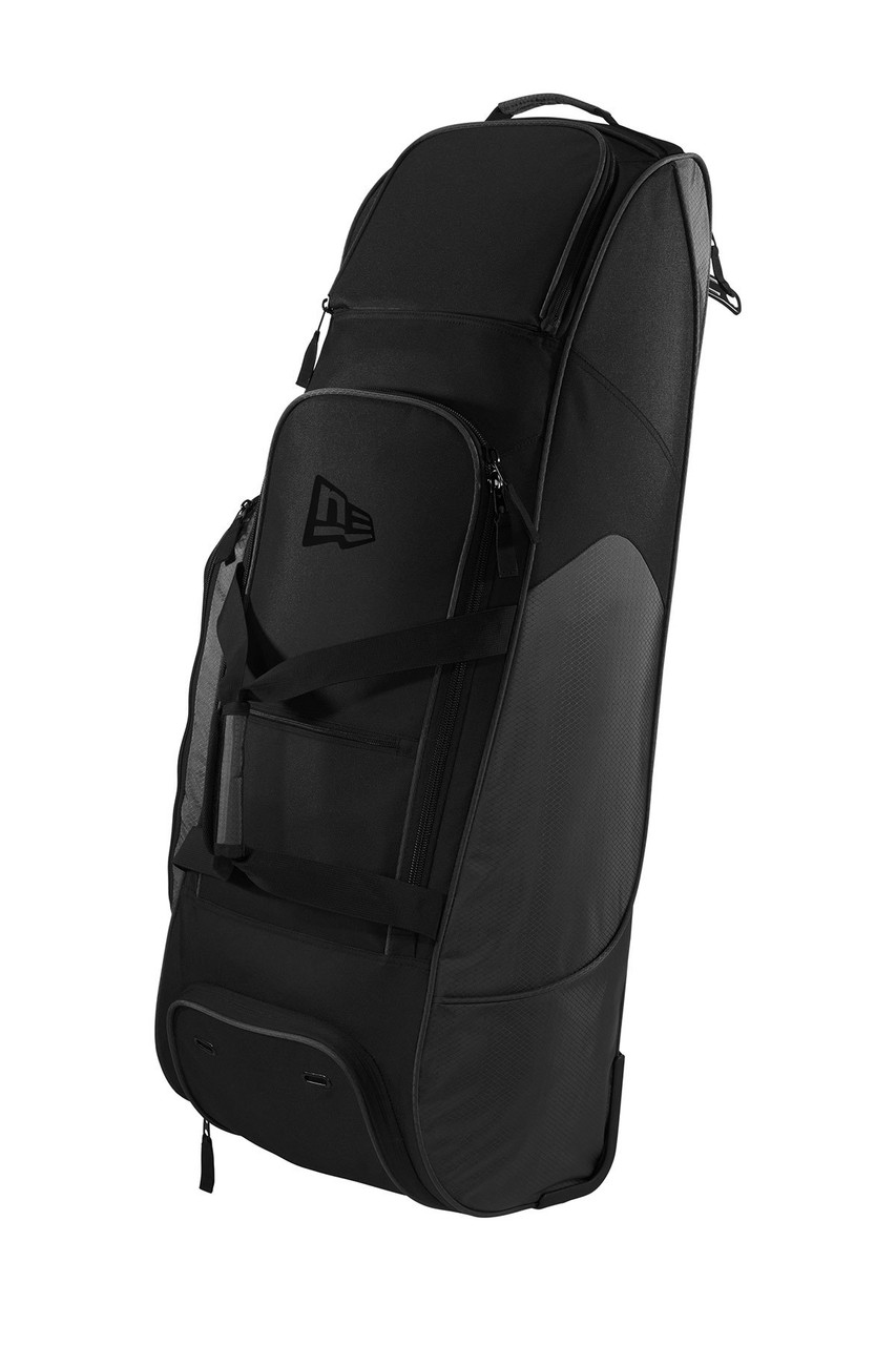 New Era ® Shutout Wheeled Bat Bag NEB701 Graphite/ Black  Side