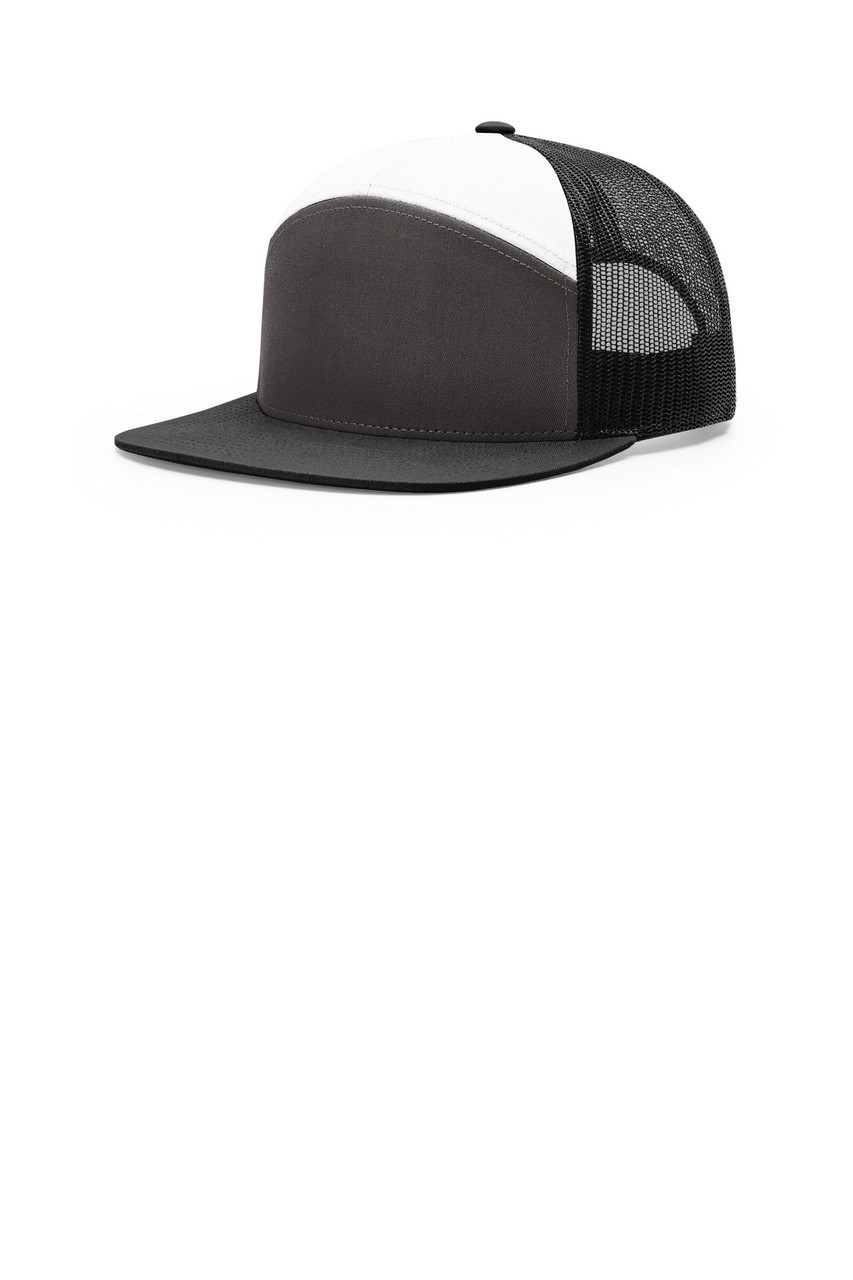 Richardson 7-Panel Trucker 168 Charcoal/ Black/ White