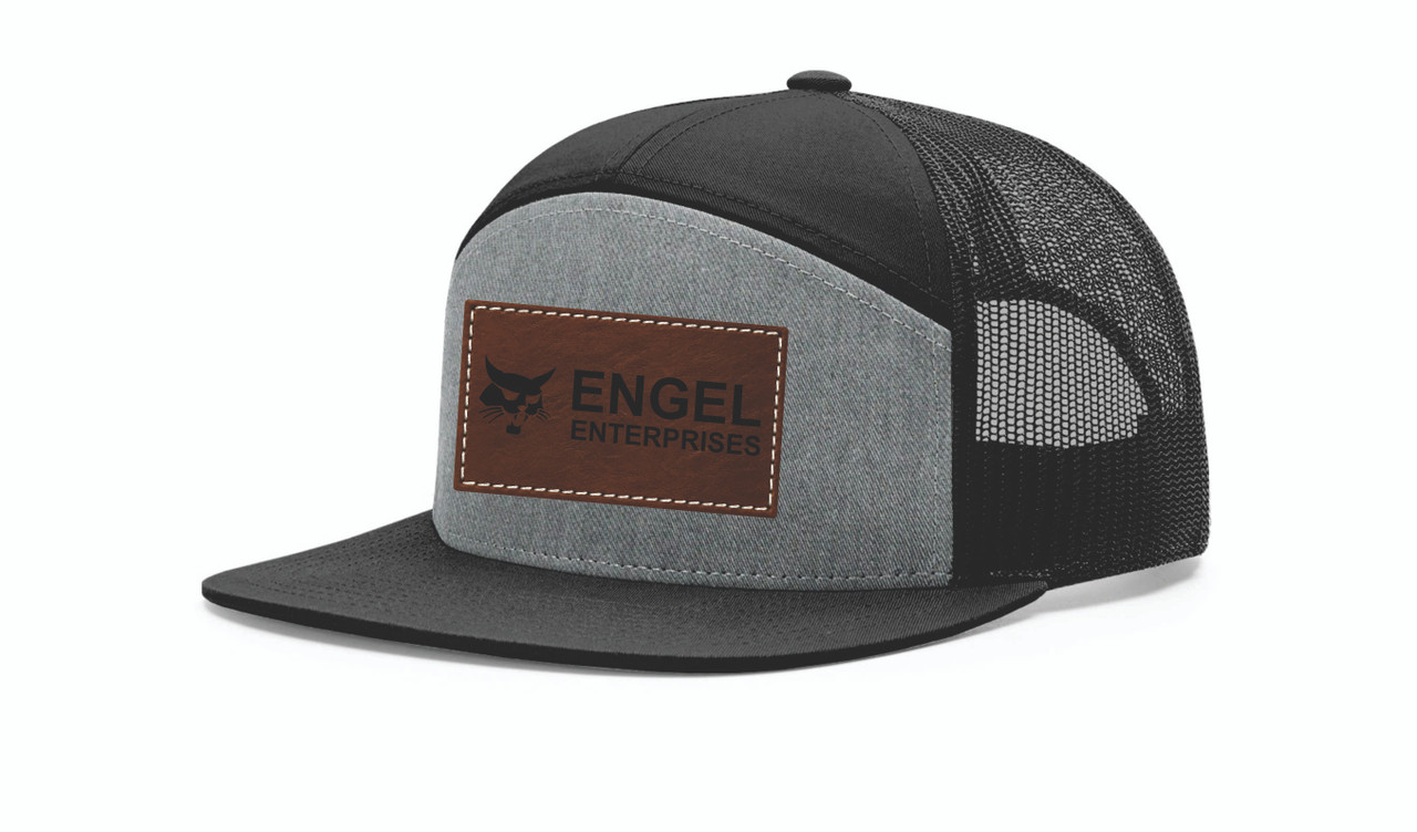 Richardson 7-Panel Trucker 168 Sew Real Leather Patch