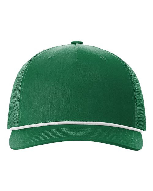 Five-Panel Trucker Rope Cap Kelly/ White