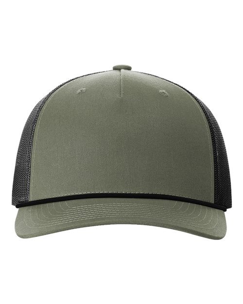 Five-Panel Trucker Rope Cap Loden Green/ Black
