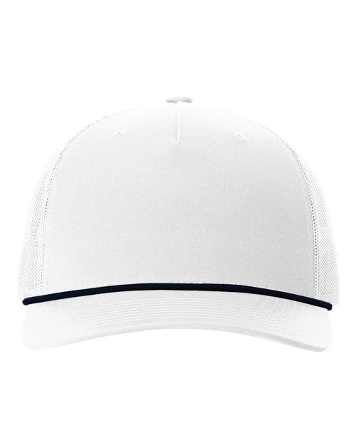Five-Panel Trucker Rope Cap White/ Navy