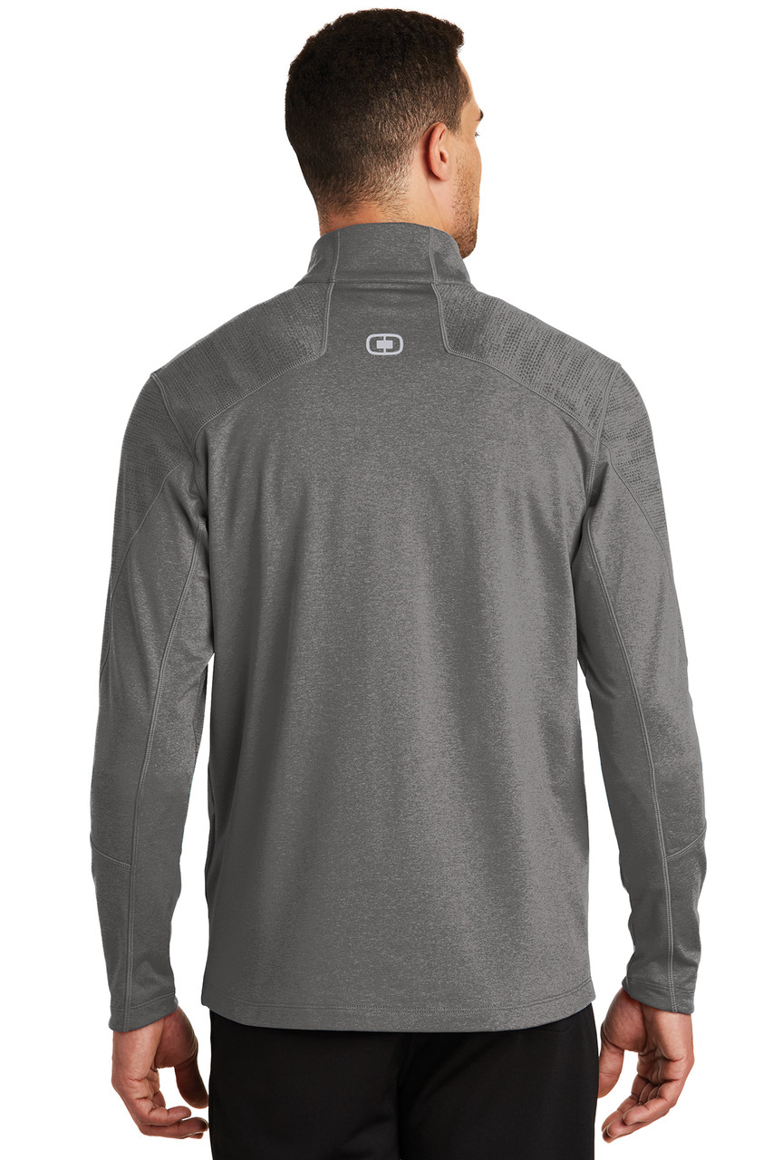 OGIO® ENDURANCE Sonar Full-Zip. OE702 Track Grey Heather Back