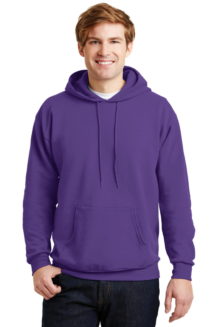 Hanes® EcoSmart®  - Pullover Hooded Sweatshirt.  P170 Purple
