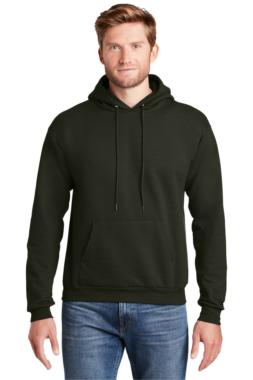 Hanes® EcoSmart® - Pullover Hooded Sweatshirt. P170 Fatigue Green 2XL