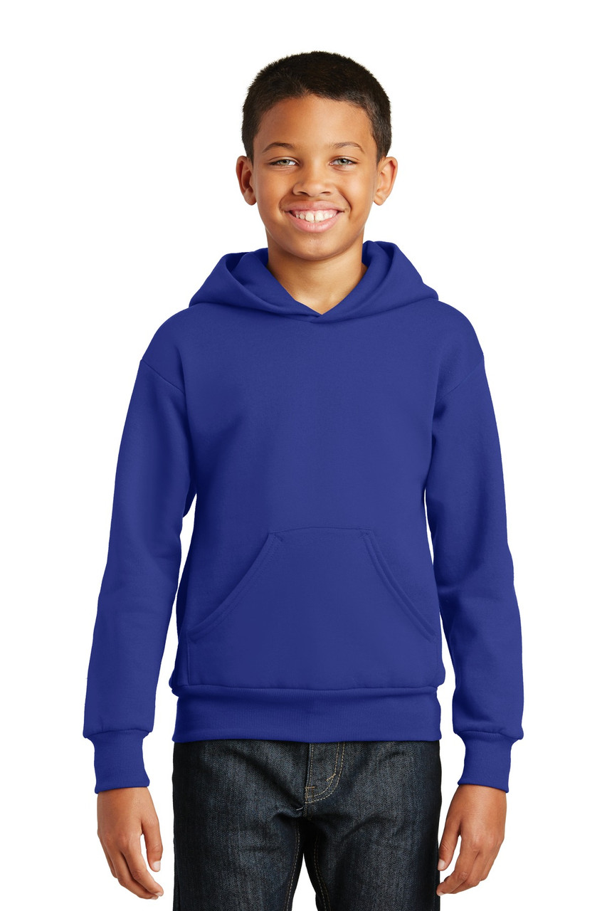Hanes® - Youth EcoSmart® Pullover Hooded Sweatshirt.  P470 Deep Royal
