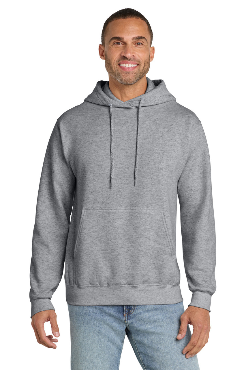 Port & Co™ Essential Fleece Pullover Hooded Sweatshirt.  PC90H Athletic Heather
