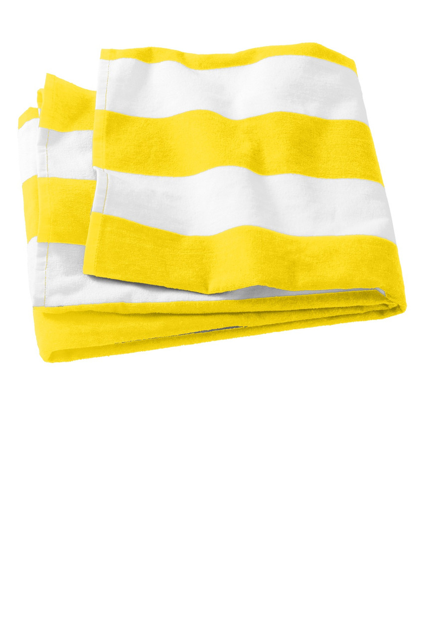 Port Authority® Cabana Stripe Beach Towel. PT43 Sunflower Yellow