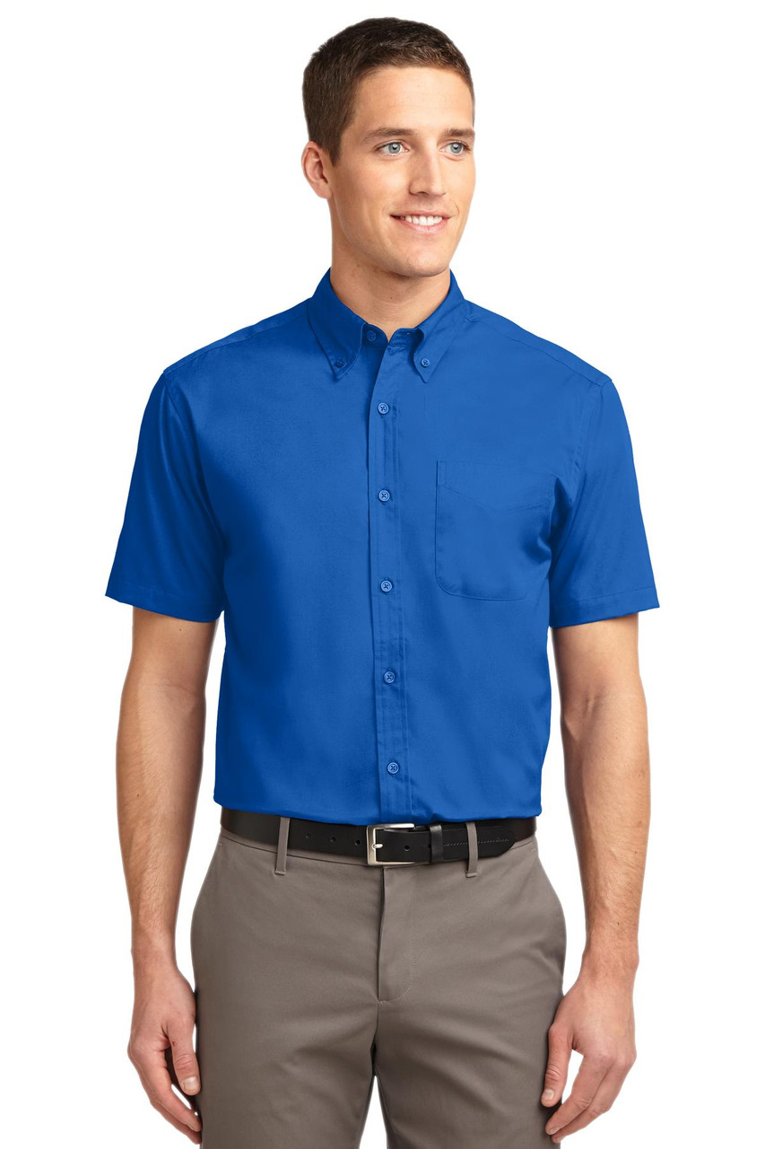 Port Authority® Short Sleeve Easy Care Shirt.  S508 Strong Blue