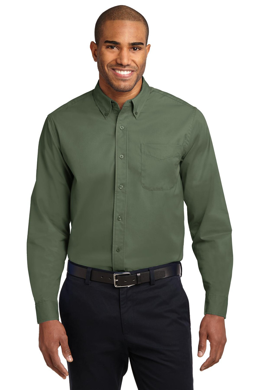 Port Authority® Extended Size Long Sleeve Easy Care Shirt. S608ES Clover Green