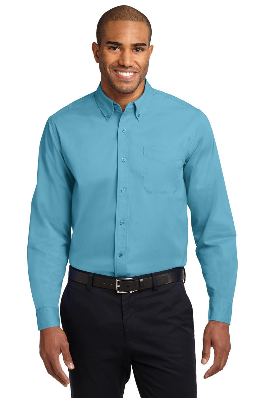 Port Authority® Extended Size Long Sleeve Easy Care Shirt. S608ES Maui Blue