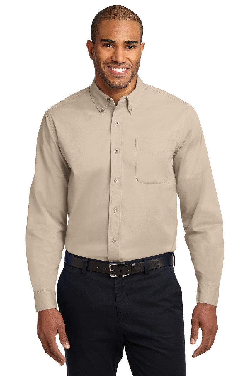 Port Authority® Extended Size Long Sleeve Easy Care Shirt. S608ES Stone