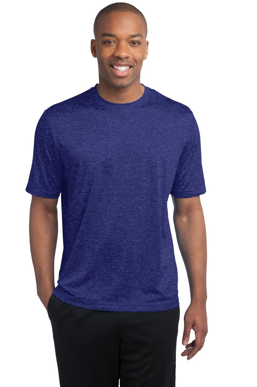 Sport-Tek® Heather Contender™ Tee. ST360 Cobalt Heather