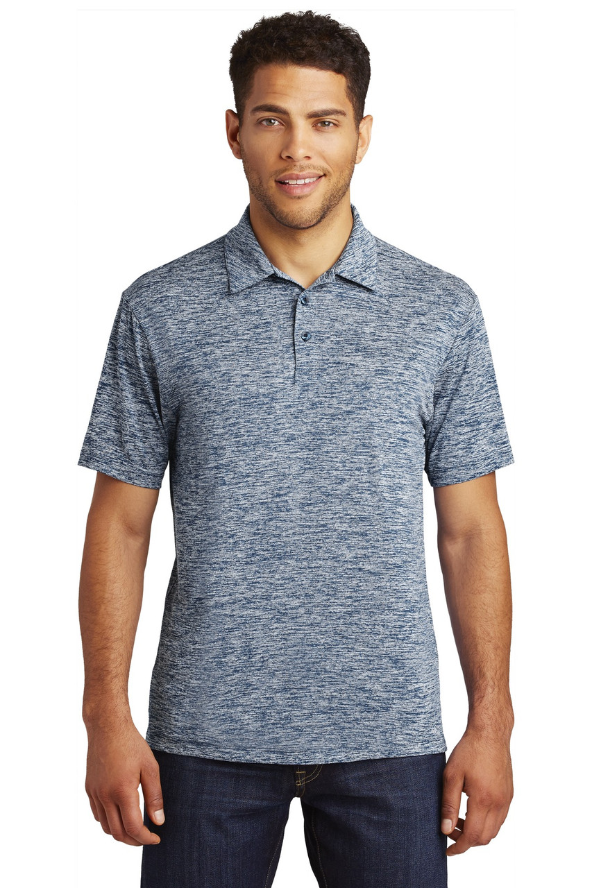 Sport-Tek ® PosiCharge ® Electric Heather Polo. ST590 True Navy Electric
