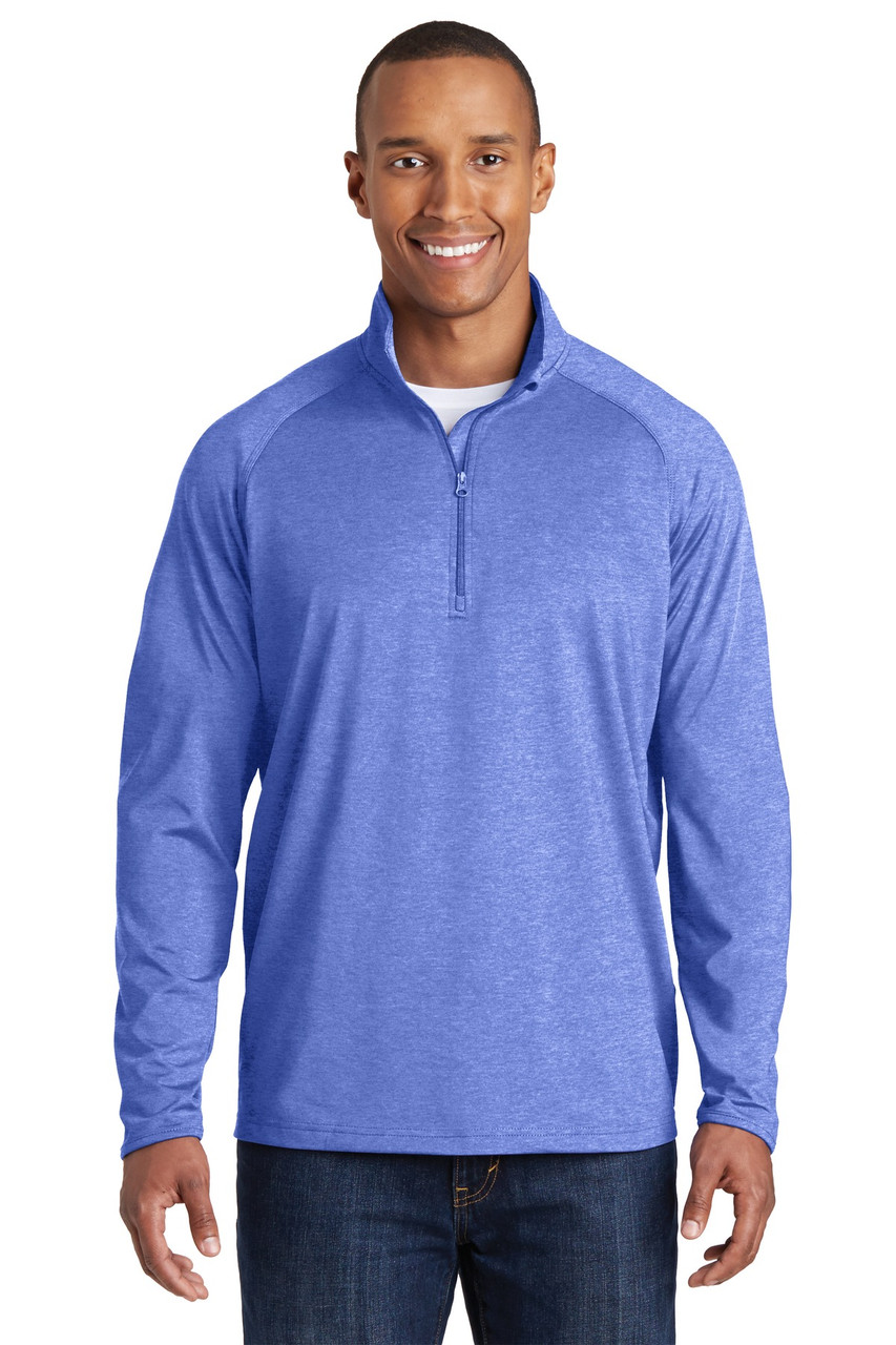 Sport-Tek® Sport-Wick® Stretch 1/4-Zip Pullover. ST850 True Royal Heather
