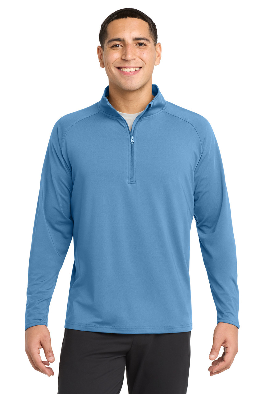 Sport-Tek® Sport-Wick® Stretch 1/4-Zip Pullover. ST850 Carolina Blue