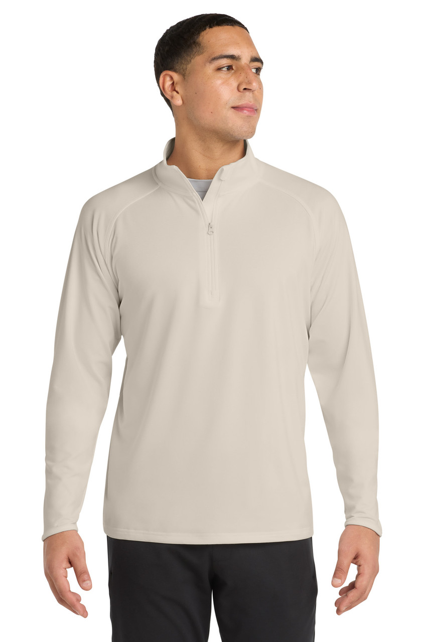 Sport-Tek® Sport-Wick® Stretch 1/4-Zip Pullover. ST850 Ecru
